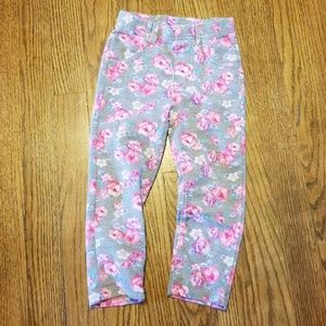 Grey floral jeggings